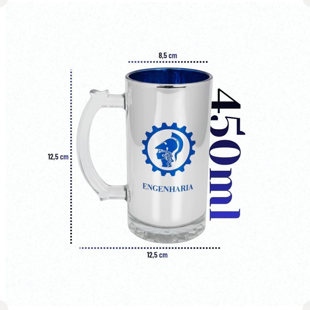 Caneca de Chopp Eletrostática Profissões Engenharia – 450 ml