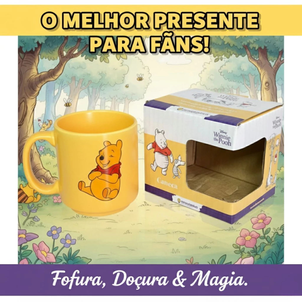 Caneca Mini Tina Pooh em Cerâmica – 100 ml