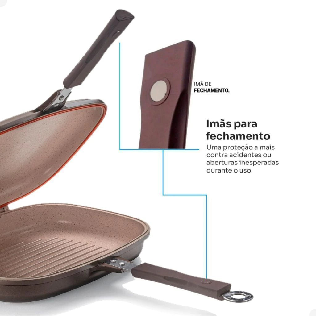Grill Duplo Belga MTA com Revestimento Ceramic Antiaderente