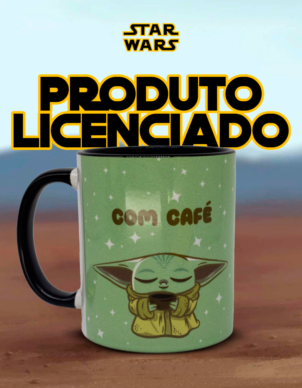 Caneca Pop Baby Yoda em Cerâmica – 350 ml