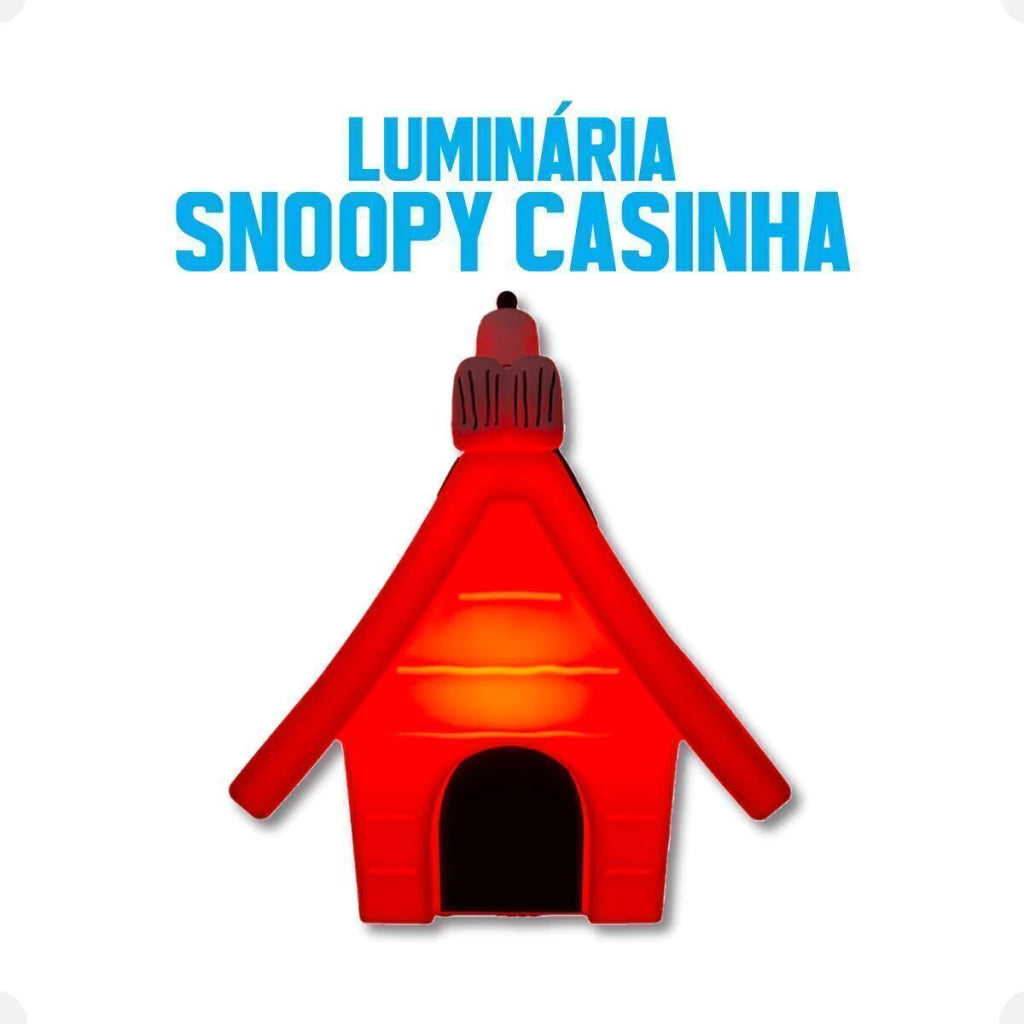 Luminária Casinha Snoopy Vermelha