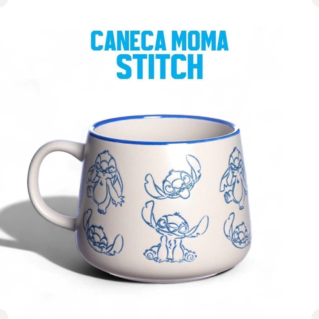 Caneca Moma Cerâmica 500ml Stitch