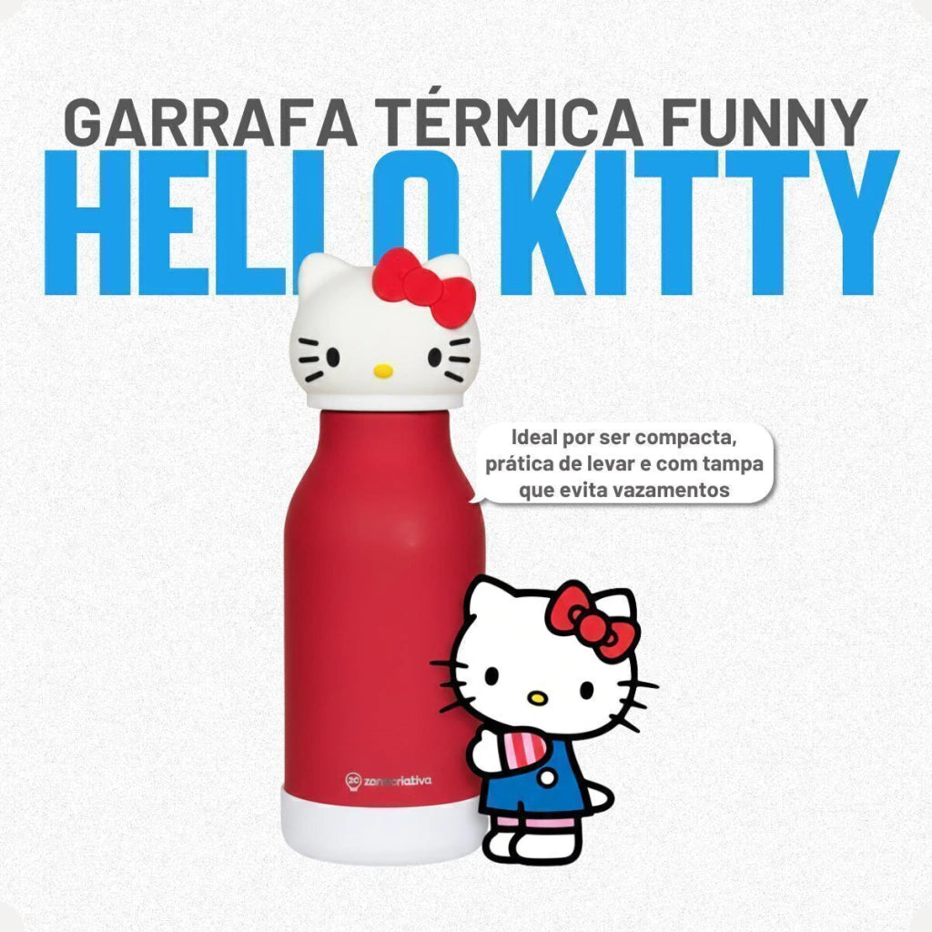 Garrafa Térmica Funny Hello Kitty – 500 ml