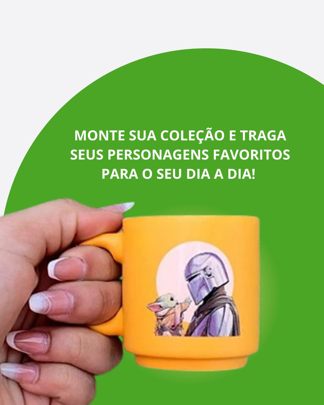 Caneca Mini Tina Cerâmica 100ml Mandalorian