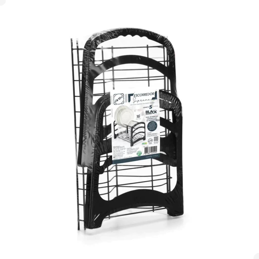Escorredor de Louças de 2 Andares Arthi – Preto