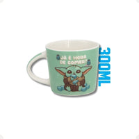 Conjunto Breakfast Baby Yoda em Cerâmica com Caneca, Bowl e Prato
