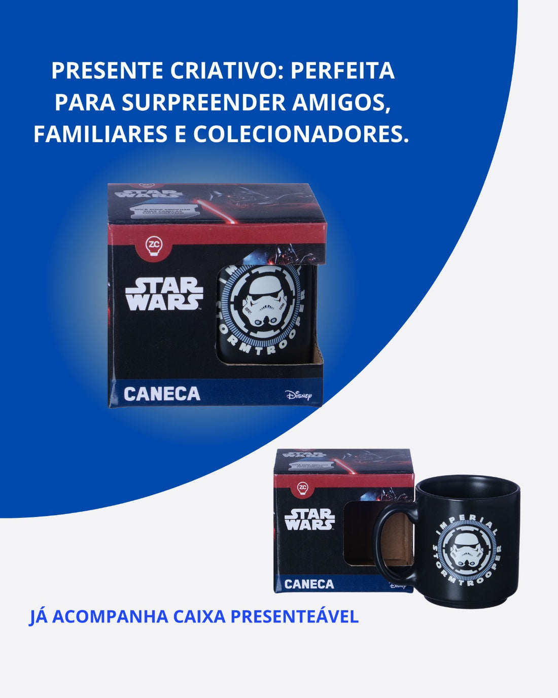 Caneca Mini Tina Cerâmica 100ml Stormtrooper