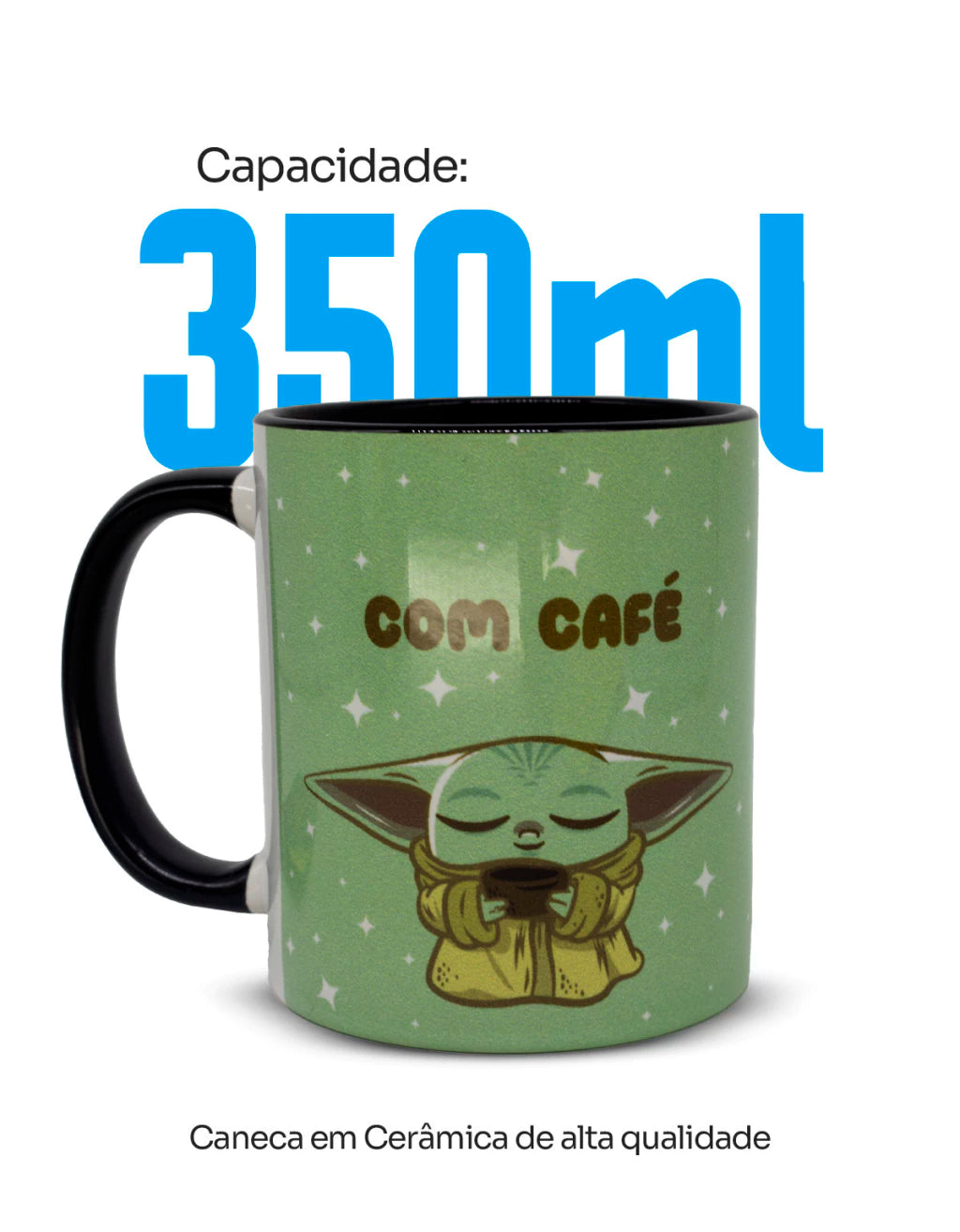 Caneca Pop Baby Yoda em Cerâmica – 350 ml