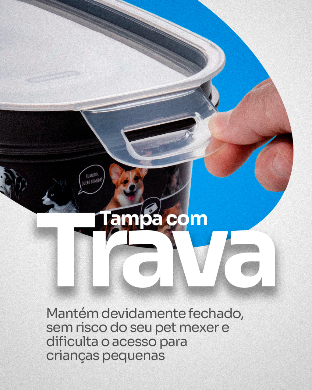 Porta-Ração Hermético com Vedação Segura