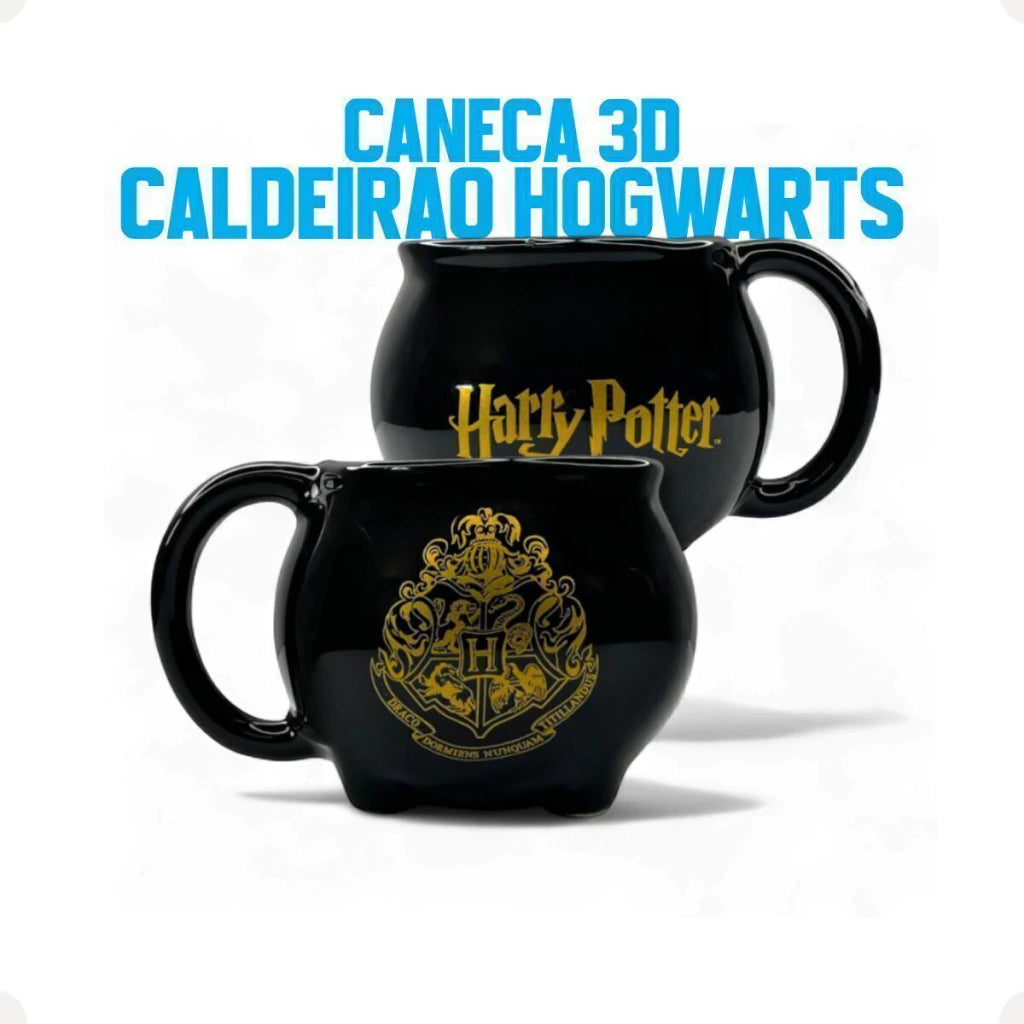 Caneca Decorativa 3D Caldeirão Hogwarts – 500 ml