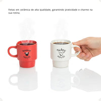 Conjunto com 2 Canecas Empilháveis Mickey e Minnie Mouse – 180 ml