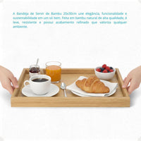 Bandeja para Servir em Bambu 20 x 30 cm – Western Home