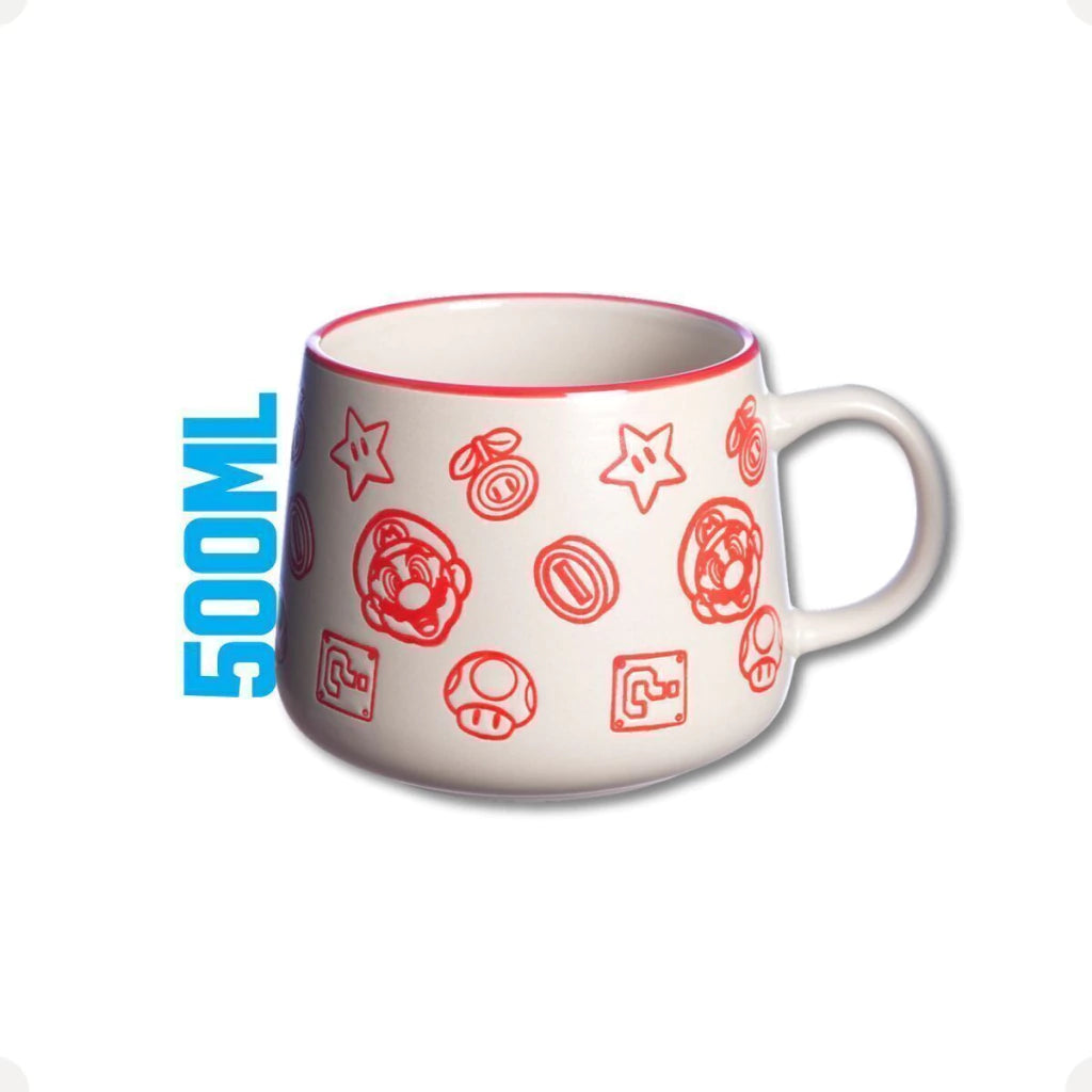 Caneca Moma Cerâmica 500ml Super Mario