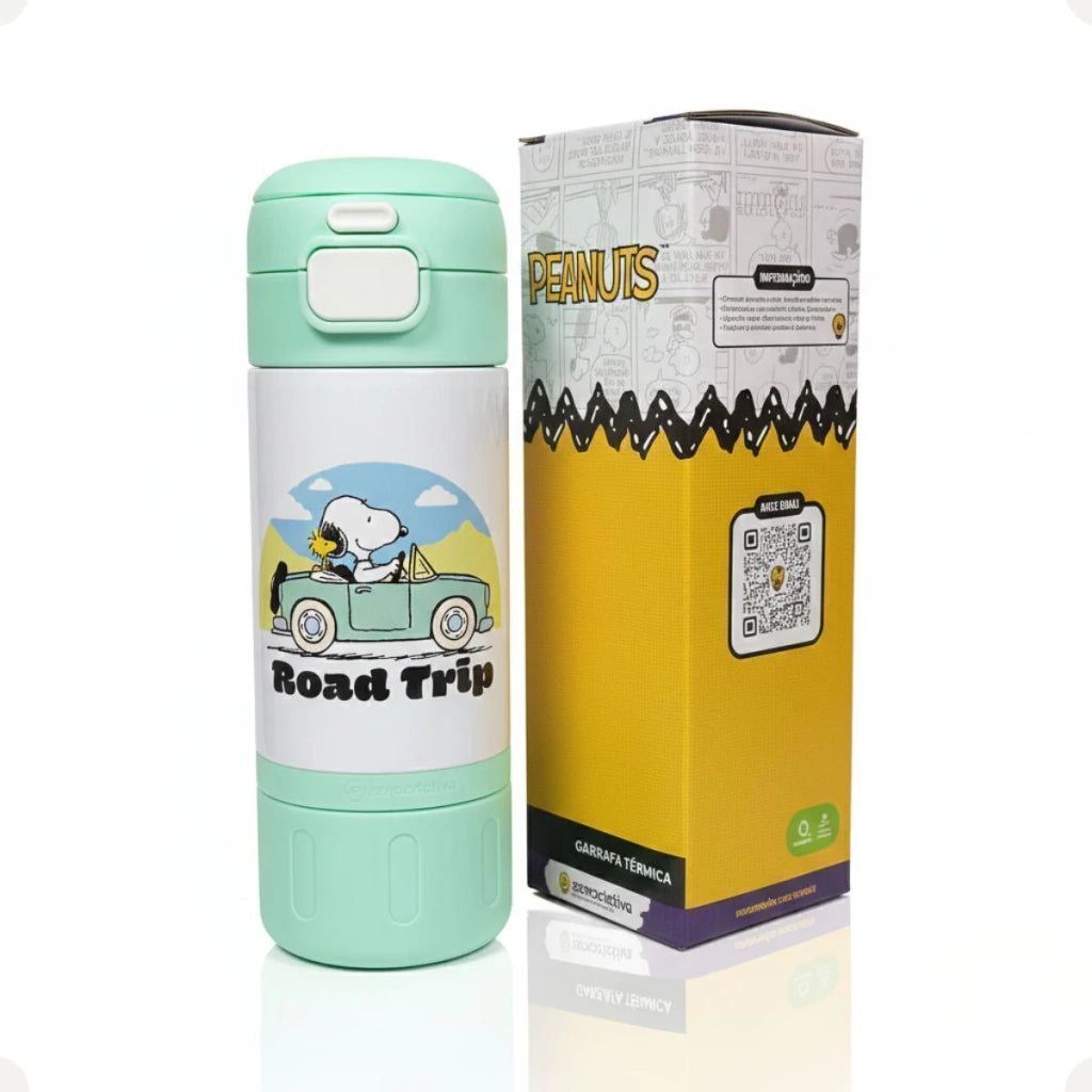 Garrafa Térmica Capsule com Canudo e Alça Snoopy – 450 ml