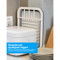 Escorredor de Louças Retrátil em Silicone com Porta-Copos e Porta-Talheres