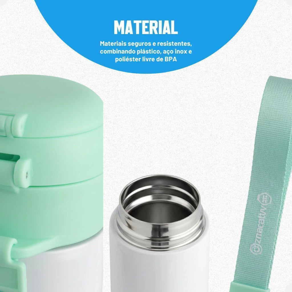 Garrafa Térmica Capsule com Canudo e Alça Snoopy – 450 ml