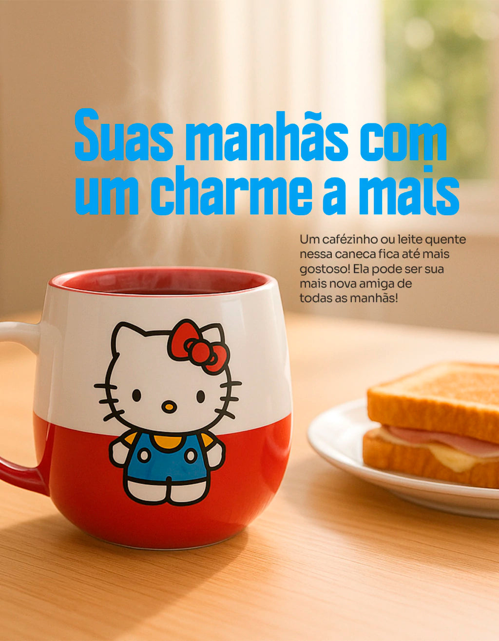 Caneca Maggie Hello Kitty em Cerâmica – 400 ml