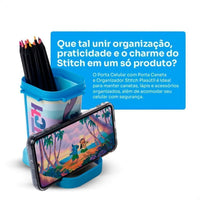 Organizador Retrátil com Alça e Suporte para Celular Stitch