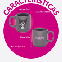Caneca Mini Tina Cerâmica 100ml Kuromi