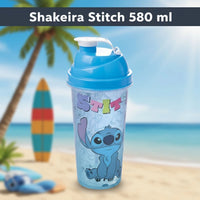 Copo Shakeira de Plástico com Tampa Rosca e Misturador Stitch – 580 ml