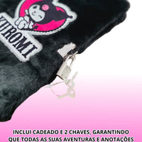 Caderno de Pelúcia com Cadeado A5 80fls Kuromi