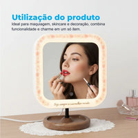 Box Espelho com Luminária Natural Decorfun