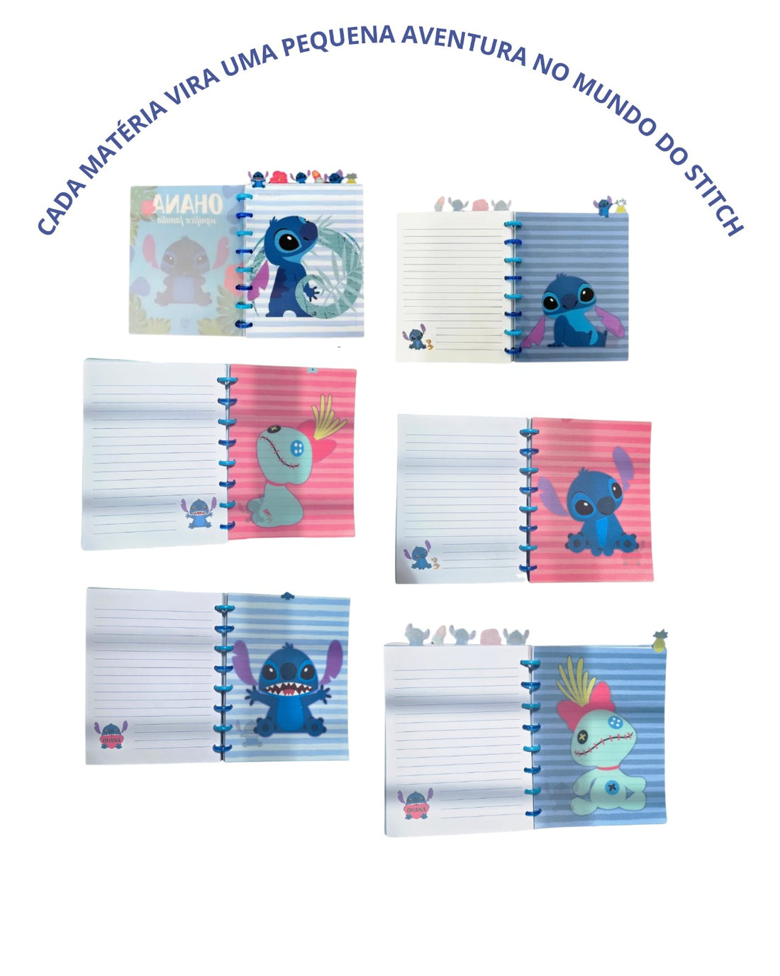 Caderno de Anotações com Divisória 21x16cm 100fls Stitch
