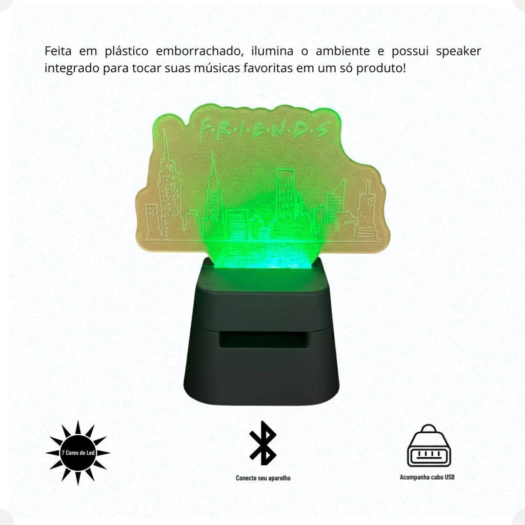 Luminária Decorativa Speaker Friends City