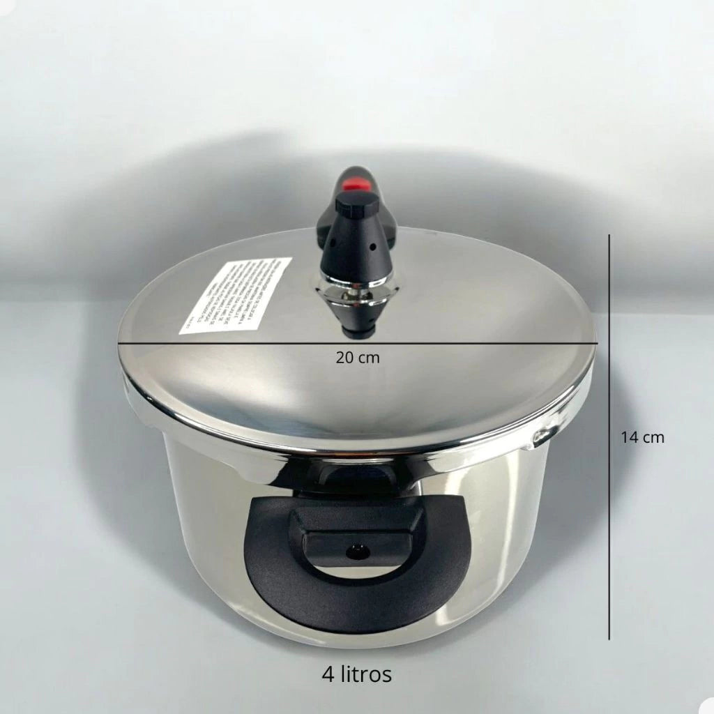 Panela de Pressão Brinox Ultra Inox para Indução, Gás e Elétrico