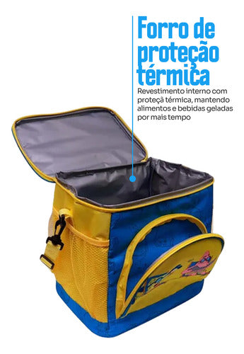 Bolsa Térmica Bob Esponja Retangular Zona Criativa Azul