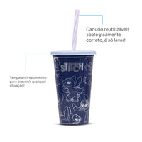 Kit Cinema Balde E Copo Com Canudo Sortido Stitch