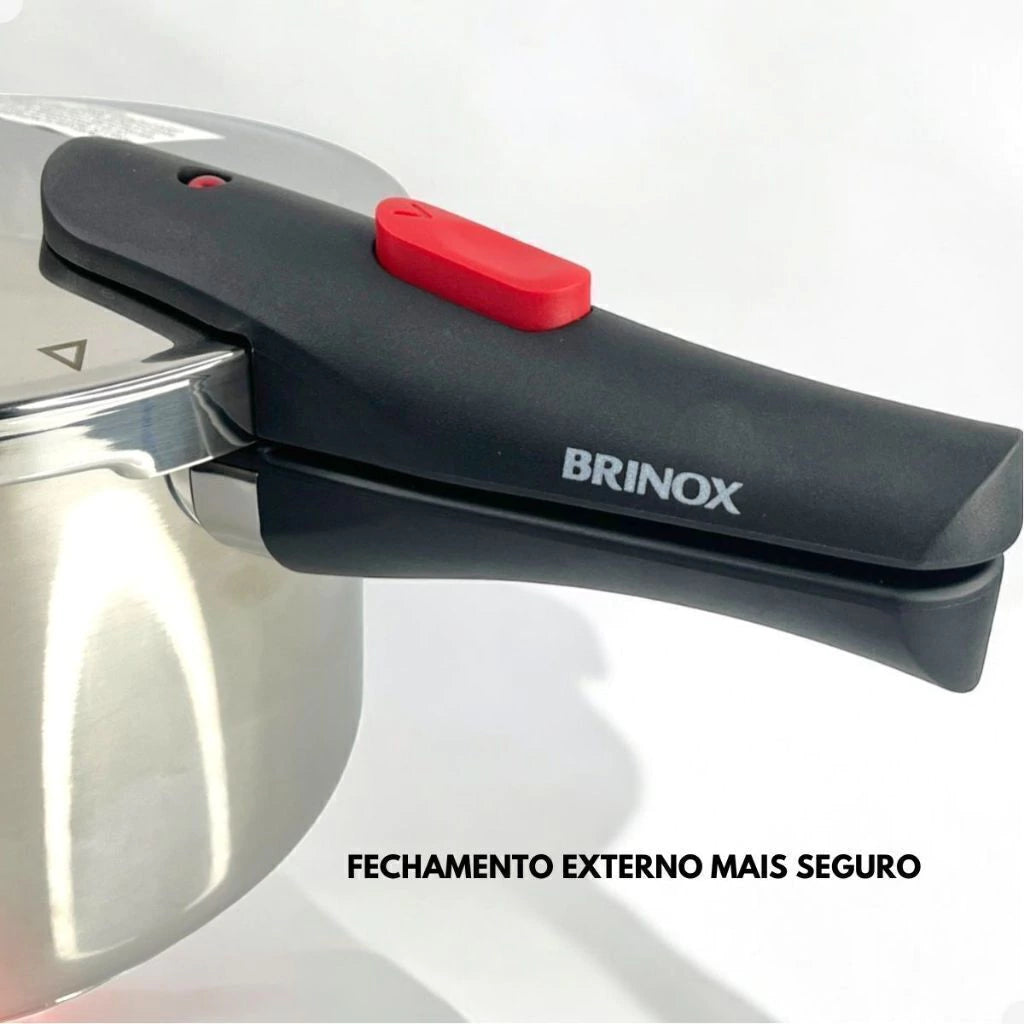 Panela de Pressão Brinox Ultra Inox para Indução, Gás e Elétrico