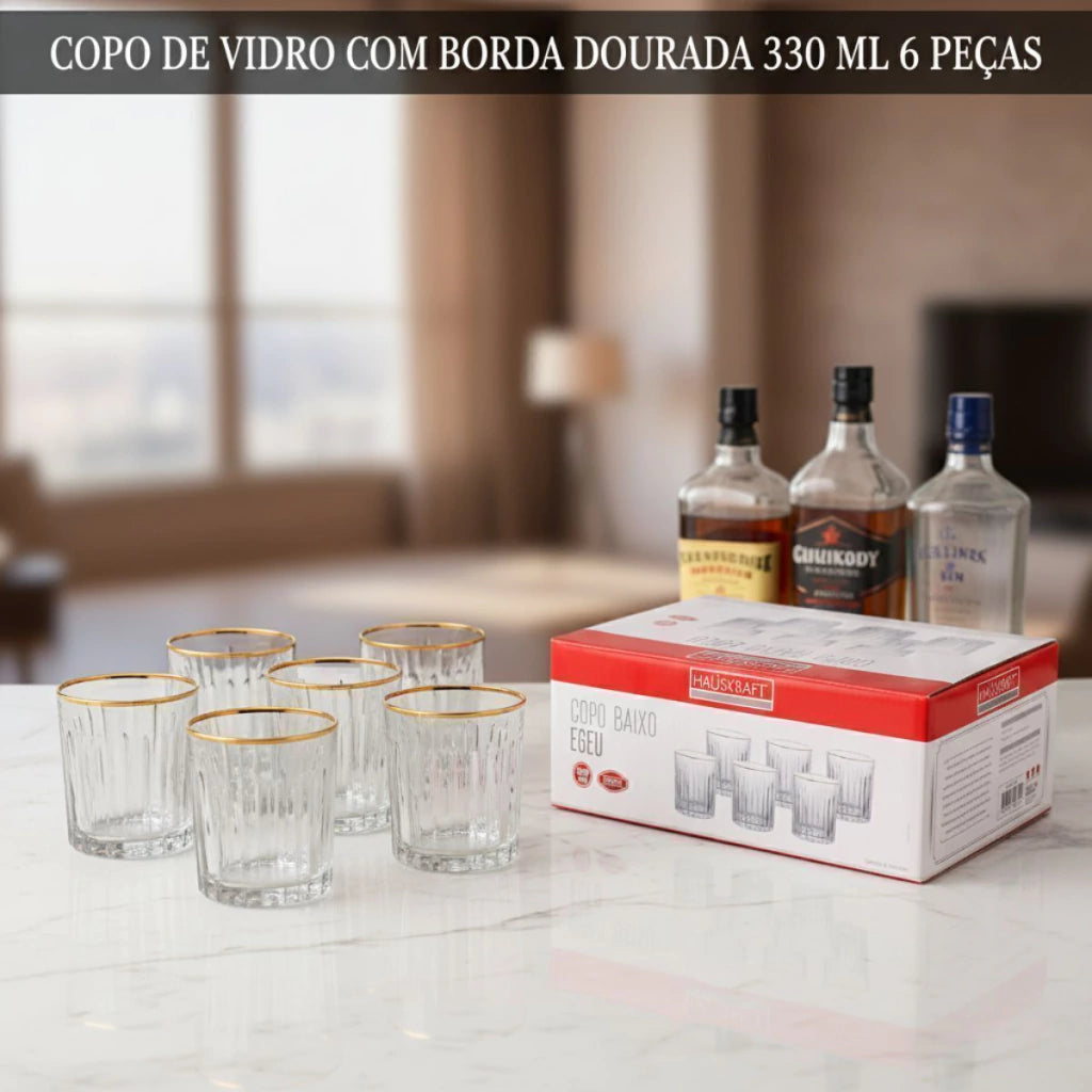 Jogo de 6 Copos Egeu Hauskraft – 330 ml