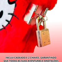 Caderno de Pelúcia com Cadeado A5 80fls Hello Kitty