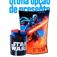 Conjunto Balde de Cinema com Manta Star Wars