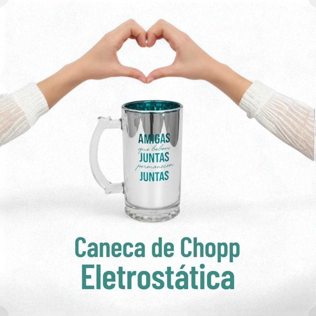 Caneca de Chopp Eletrostática Amigas – 450 ml