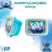 Marmita Hermética Stitch com Trava e Divisória Plasutil – 850 ml