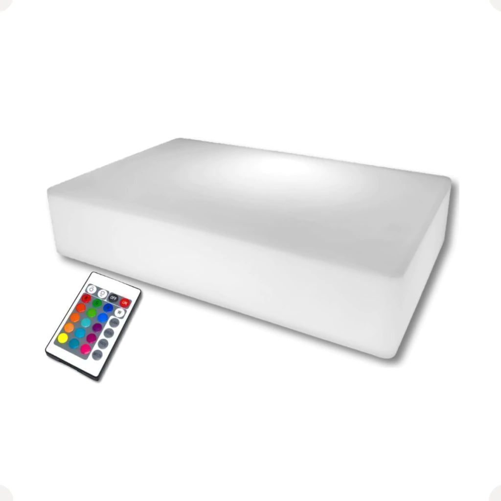 Base Retangular LED RGB sem Fio – 34 x 21 x 7 cm