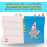 Caderno de Anotações com Divisória 21x16cm 100fls Bob Esponja