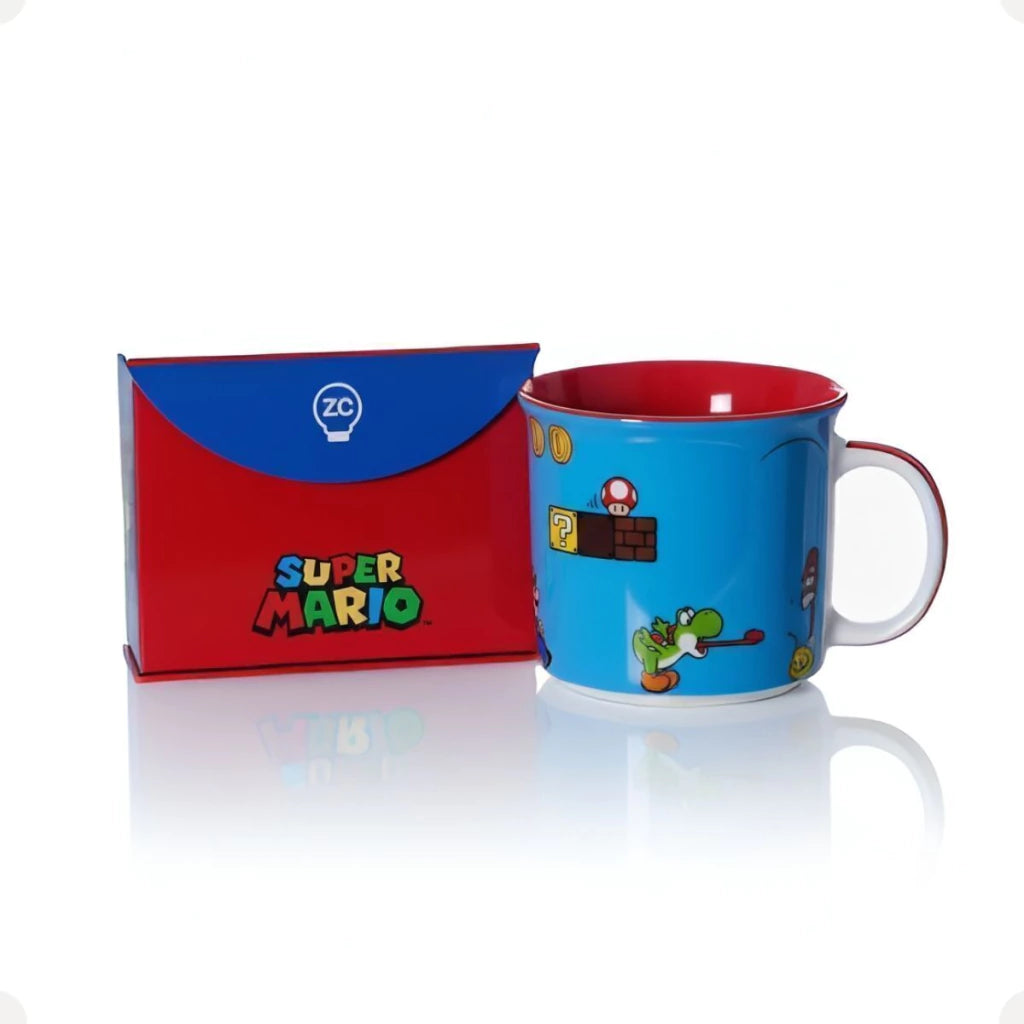 Caneca Tom Super Mario Azul em Cerâmica – 350 ml