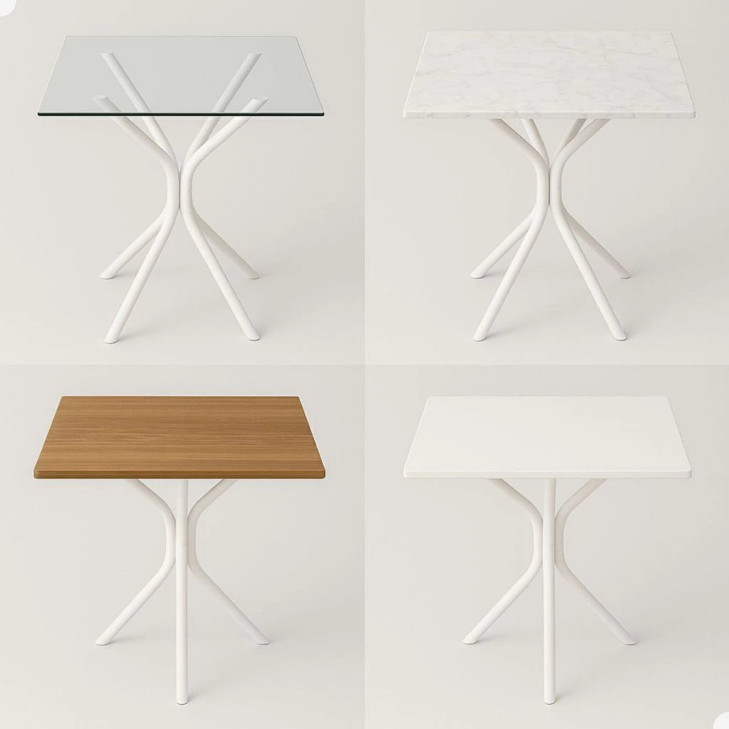 Base para Mesa em Metal com 4 Apoios – Ideal para Tampos de Vidro, Mármore ou Madeira