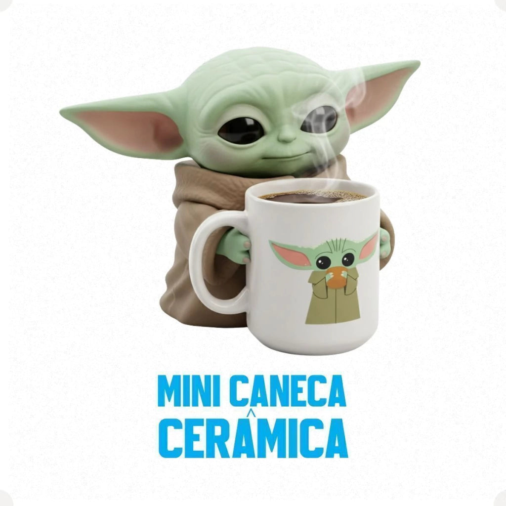 Caneca Mini Tina Baby Yoda em Cerâmica – 100 ml