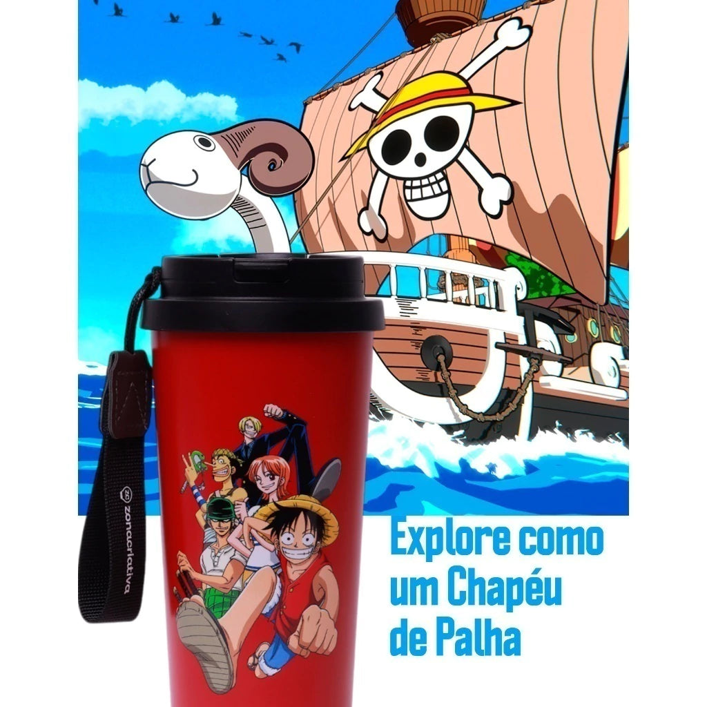 Copo Térmico One Piece em Aço Inox com Tampa – 500 ml
