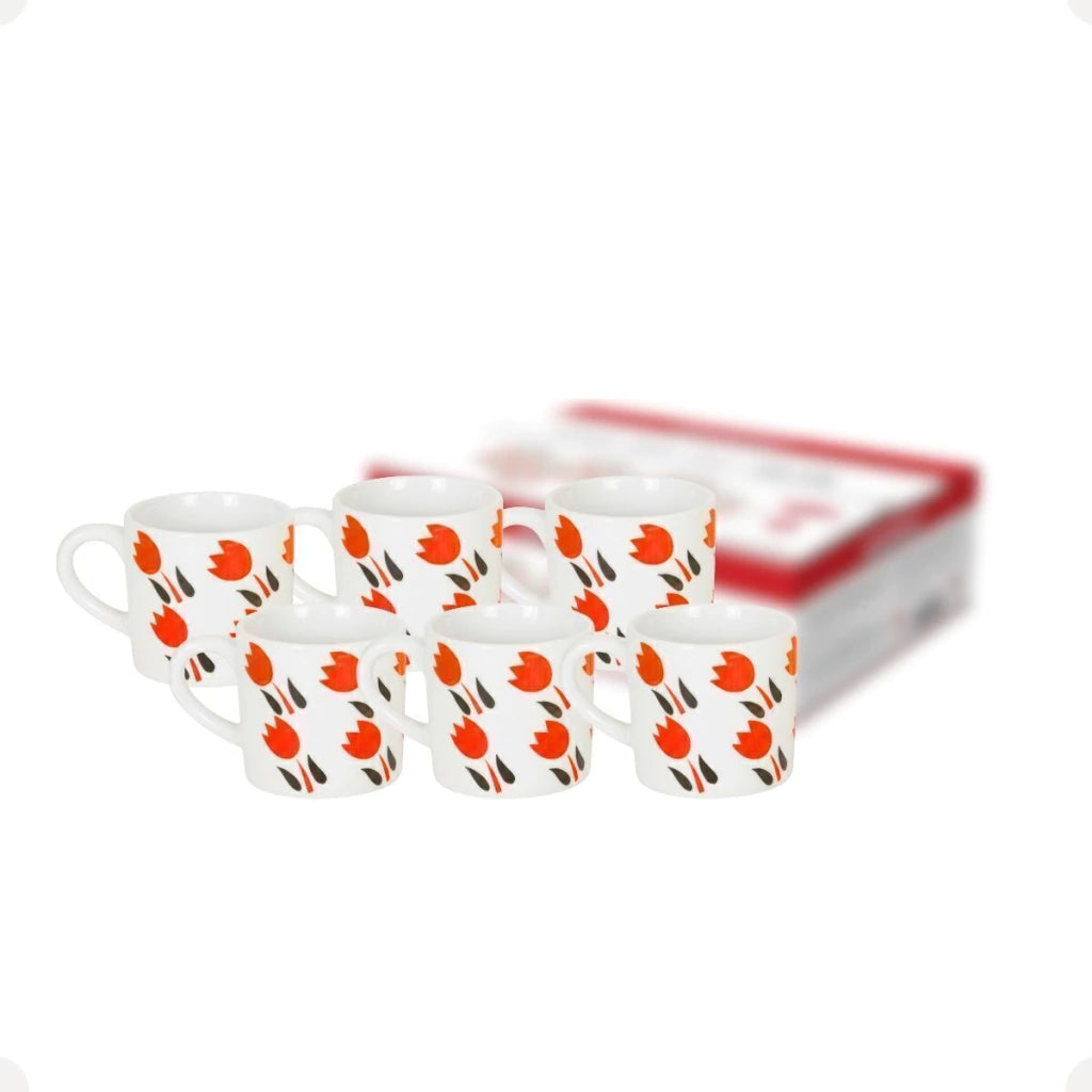 Conjunto de Xícaras de Café Tulipa – 6 Peças 90 ml