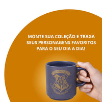 Caneca Mini Tina Cerâmica 100ml Brasão Hogwarts