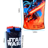 Conjunto Balde de Cinema com Manta Star Wars