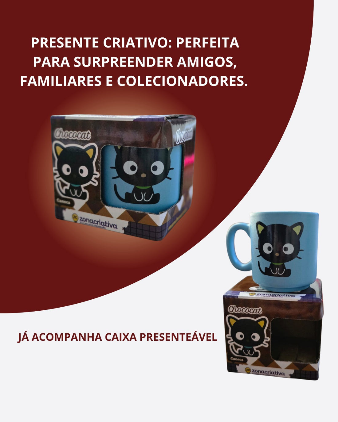 Caneca Mini Tina Cerâmica 100ml Chococat