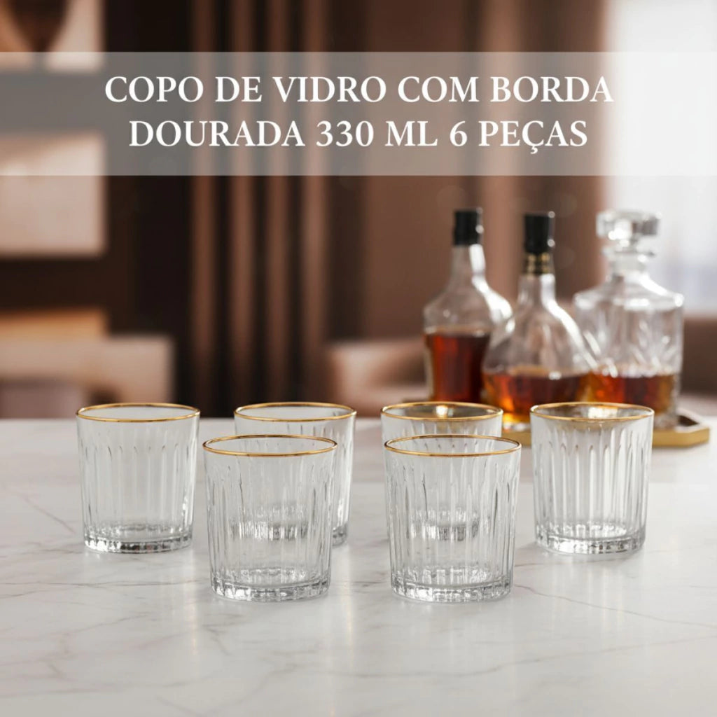 Jogo de 6 Copos Egeu Hauskraft – 330 ml