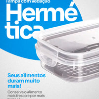 Pote Hermético Trava Mais com Escorredor – 500 ml