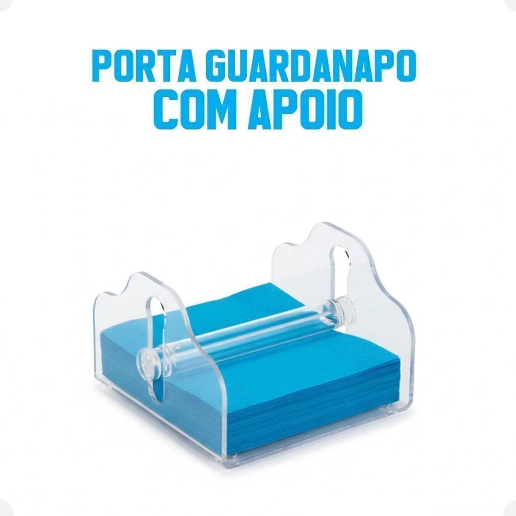 Porta-Guardanapo em Acrílico com Apoio Cristal